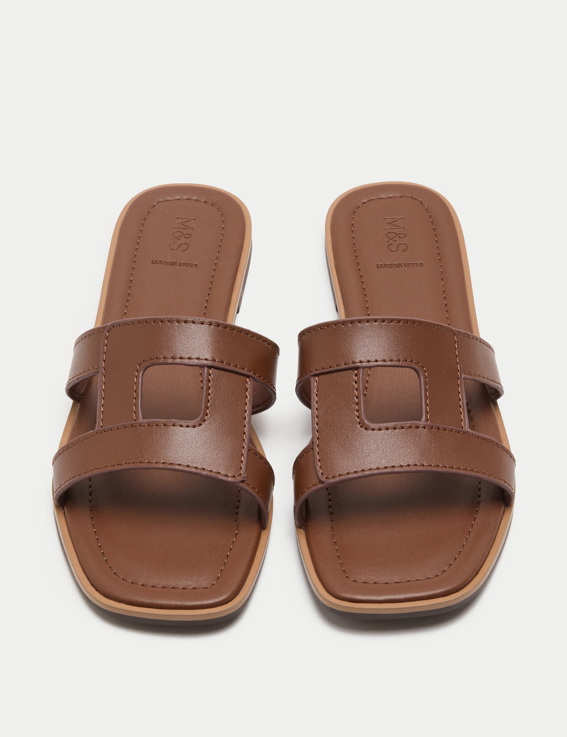 Leather Flat Mule Sandals