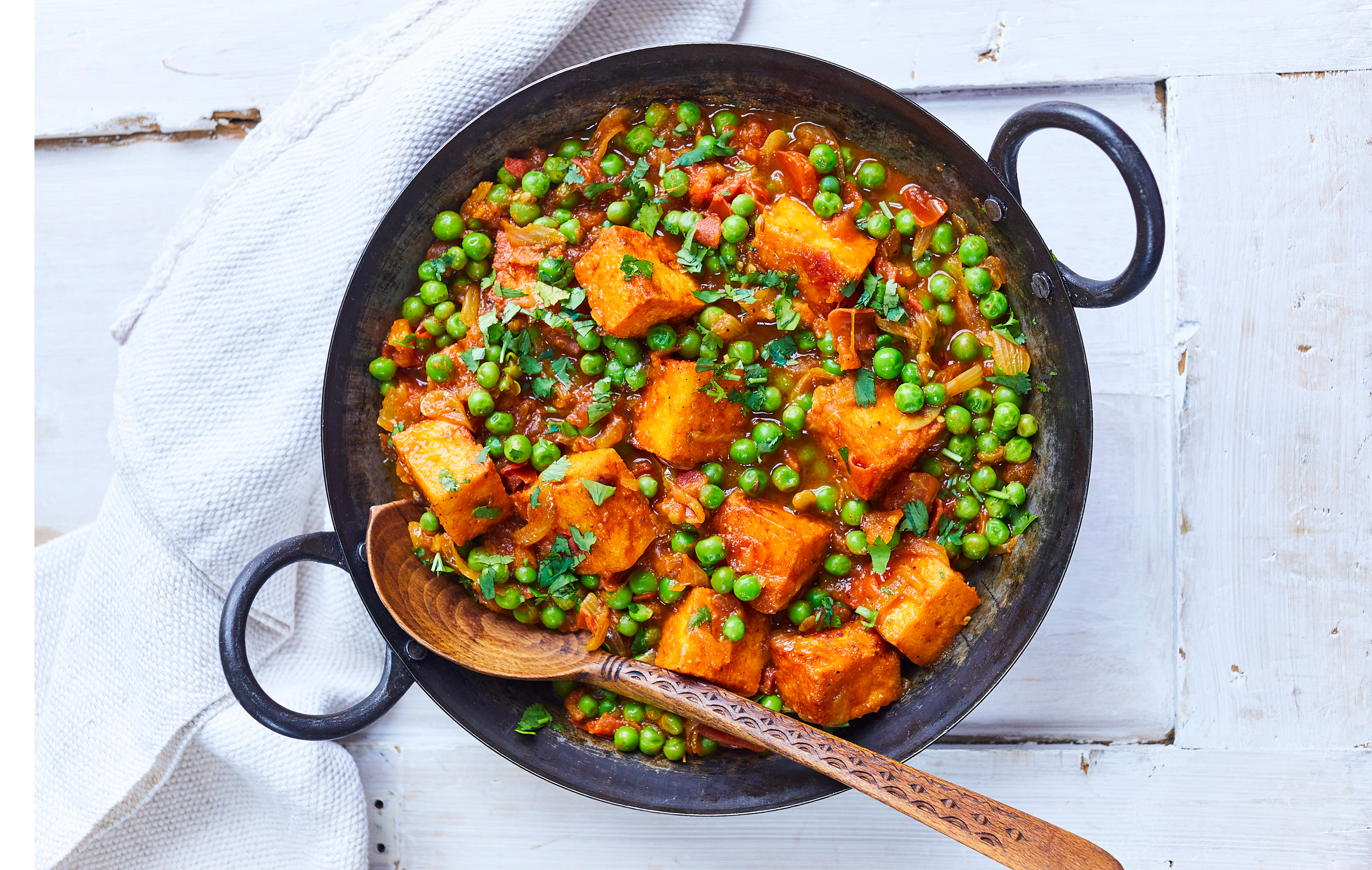 Peas and paneer (mattar paneer) recipe