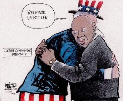 Political Cartoon U.S. Missing Elijah Cummings