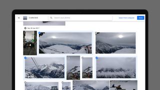 Google Foto-webbplatsen på en bärbar dator