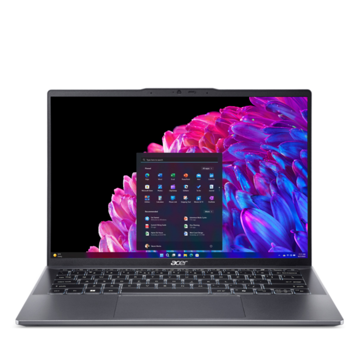 An Acer Swift Go 14 against a white background