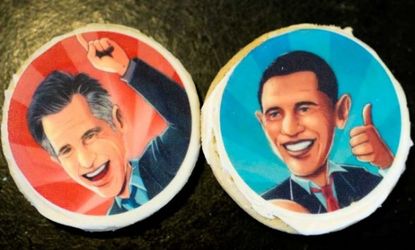 Obama and Romney cookies