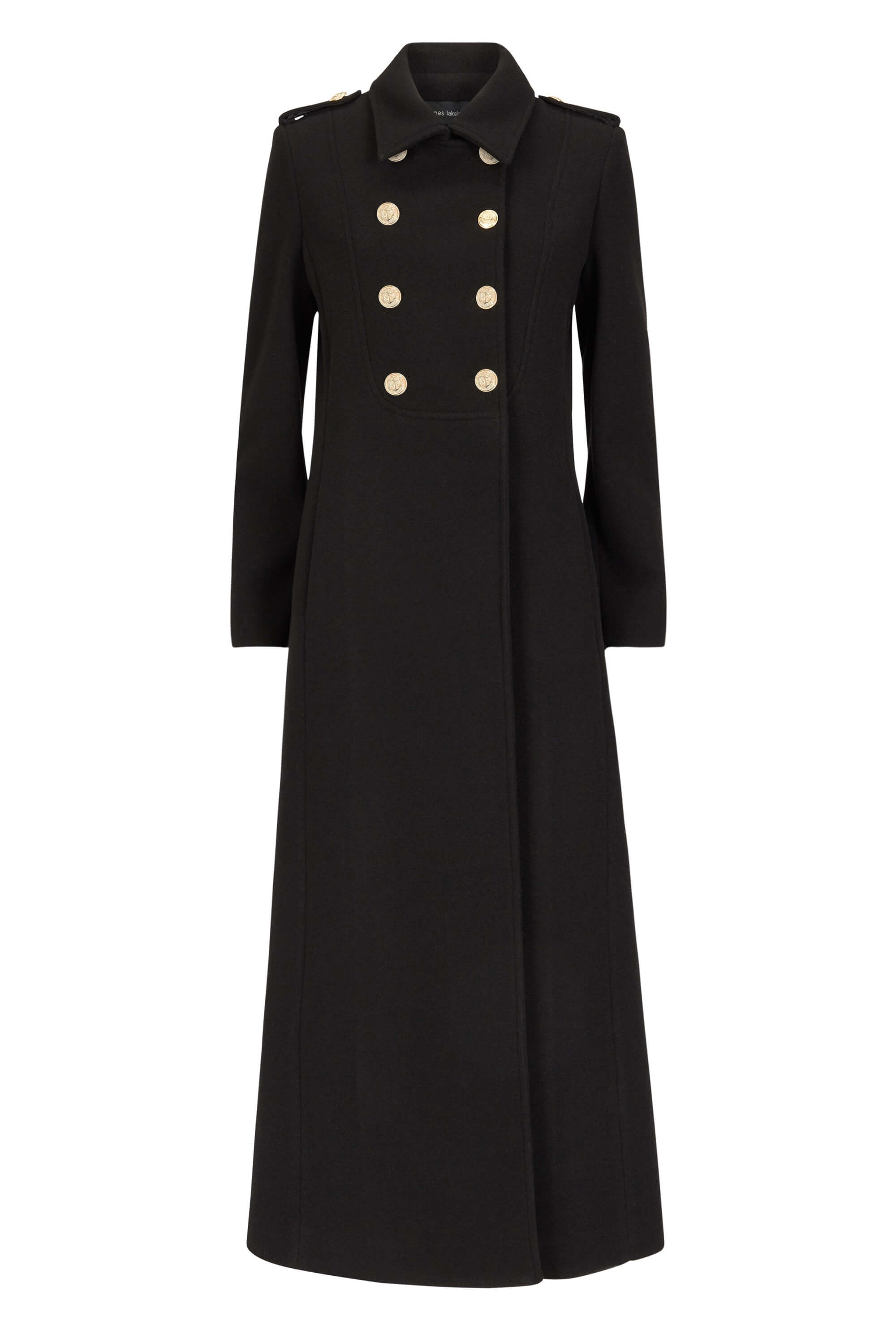Long Military Black Coat by James Lakeland