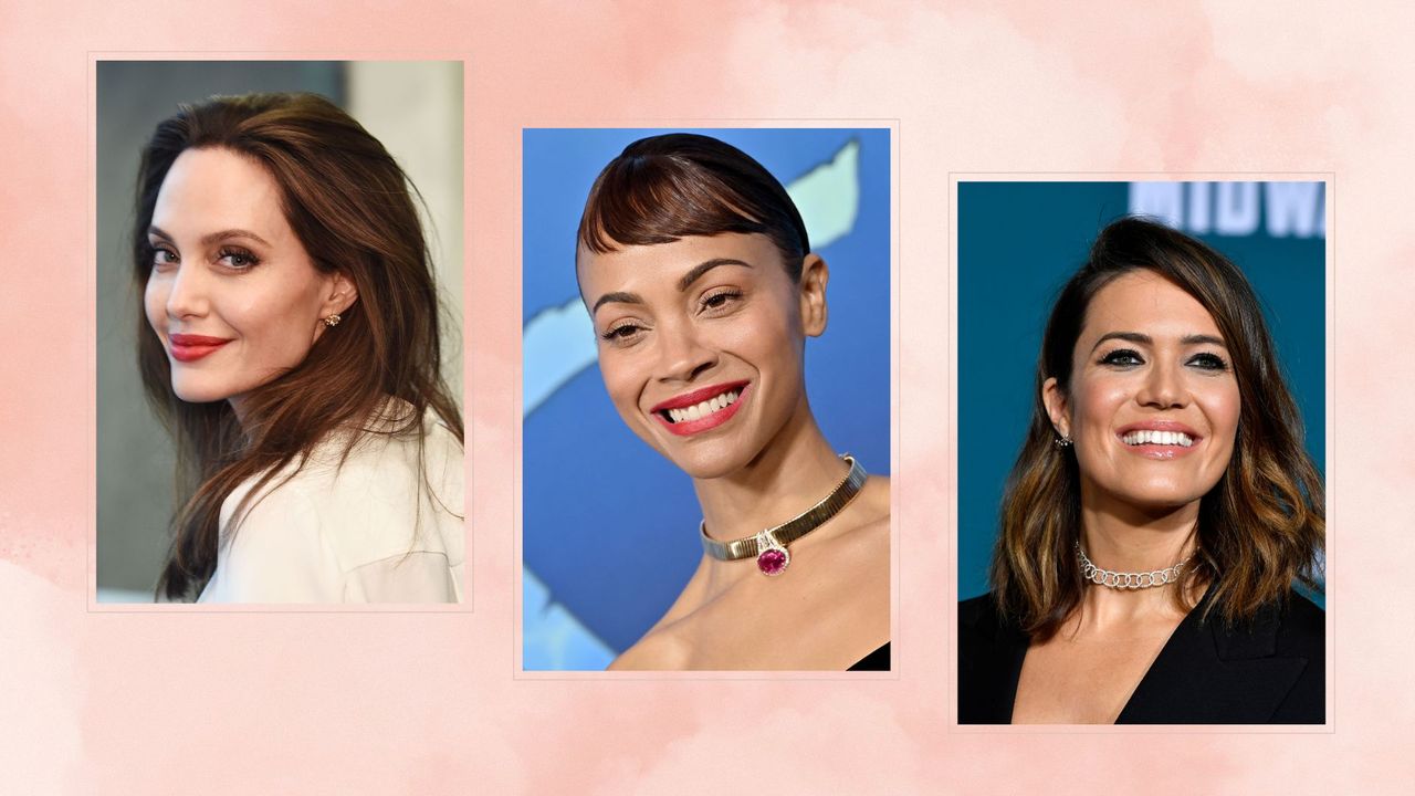 composite of three brunette celebs