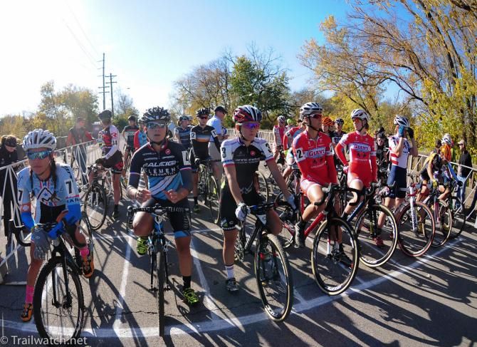 The Elite Women staging on a perfect day in Louisville