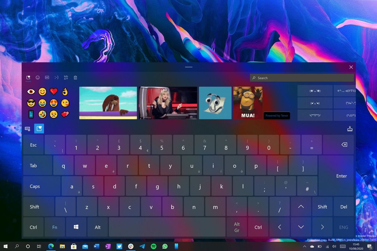 Windows 10 New Touch Keyboard