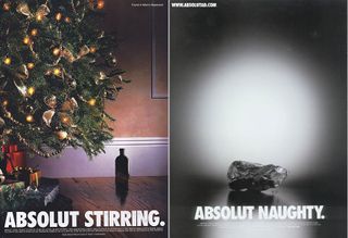 Best Christmas alcohol adverts: Absolut stirring/ Absolut naughty
