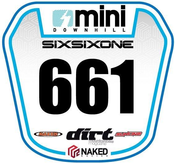 661 Mini Downhill number plate