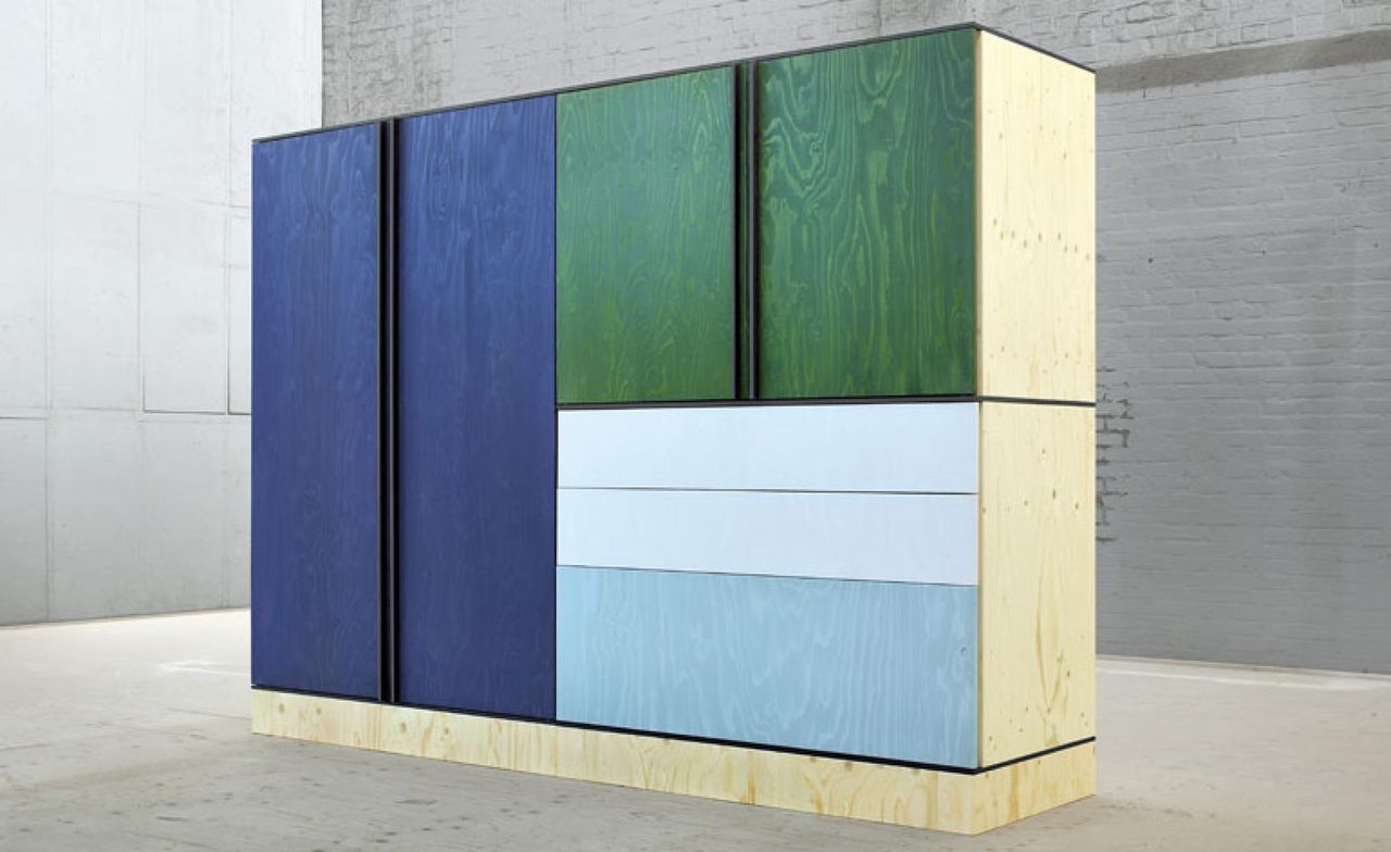 Belgian design practice Labt offered a playful take on colour-blocking with its &#039;Nordic Spruce Box&#039;. Different size rectangles in different colours packed together to form a square shape. 