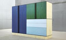 Belgian design practice Labt offered a playful take on colour-blocking with its 'Nordic Spruce Box'. Different size rectangles in different colours packed together to form a square shape. 