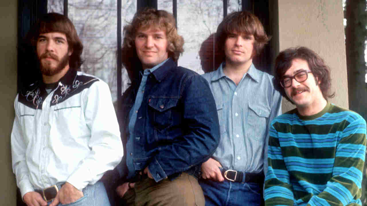 Creedence Clearwater Revival posing for a photograph in the early 1970s