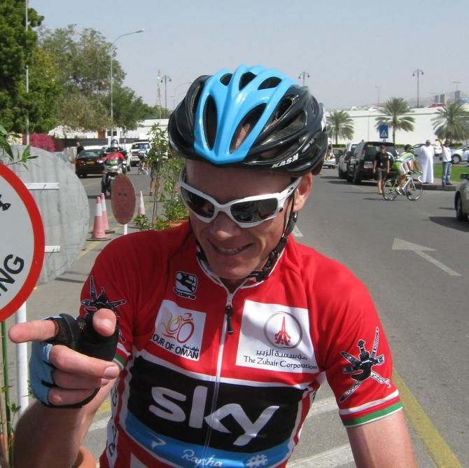 Race leader in Oman Chris Froome (Team Sky)