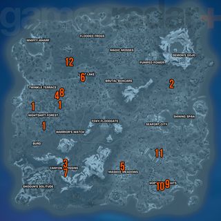 Fortnite Characters map for Chapter 6 Season 1