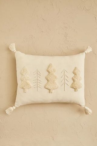 Stacey Solomon Cream Tufted Trees Christmas Cushion