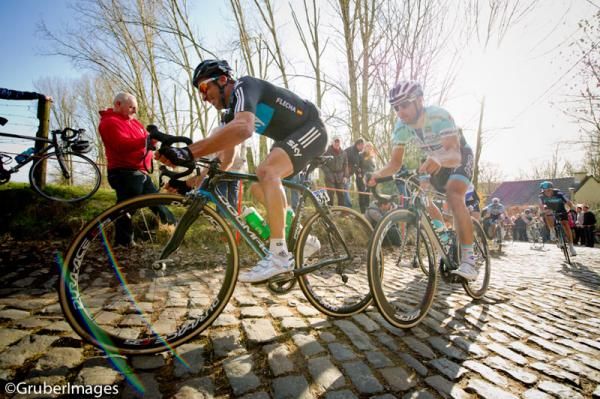 Flecha (Team Sky) is at home on the cobbles