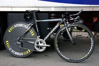 JoJo's Go-Go-mobile - José Rujano's Corratec TT bike.