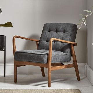 Cox & Cox linen armchair in grey