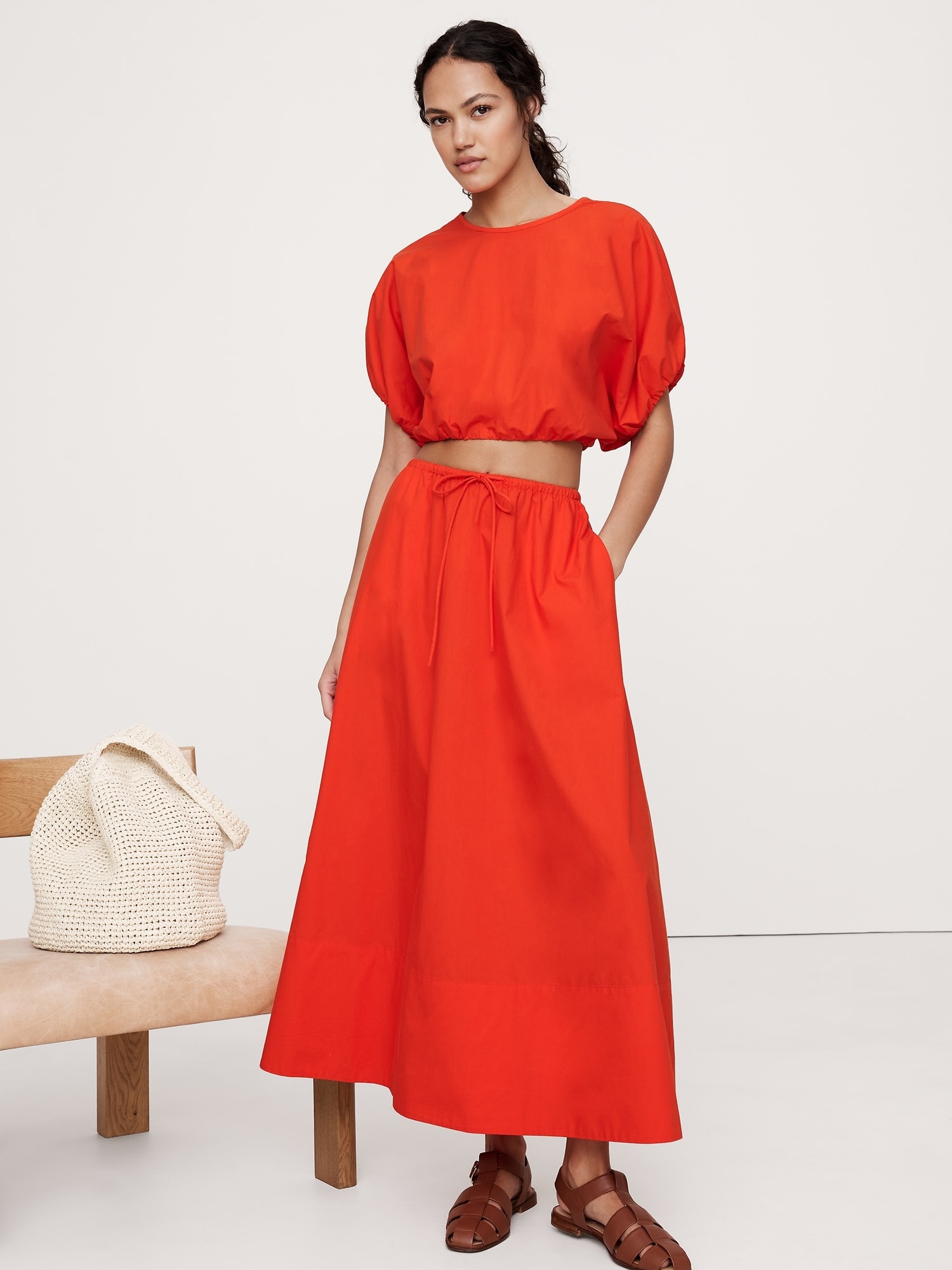 Banana Republic, Cotton Poplin Maxi Skirt