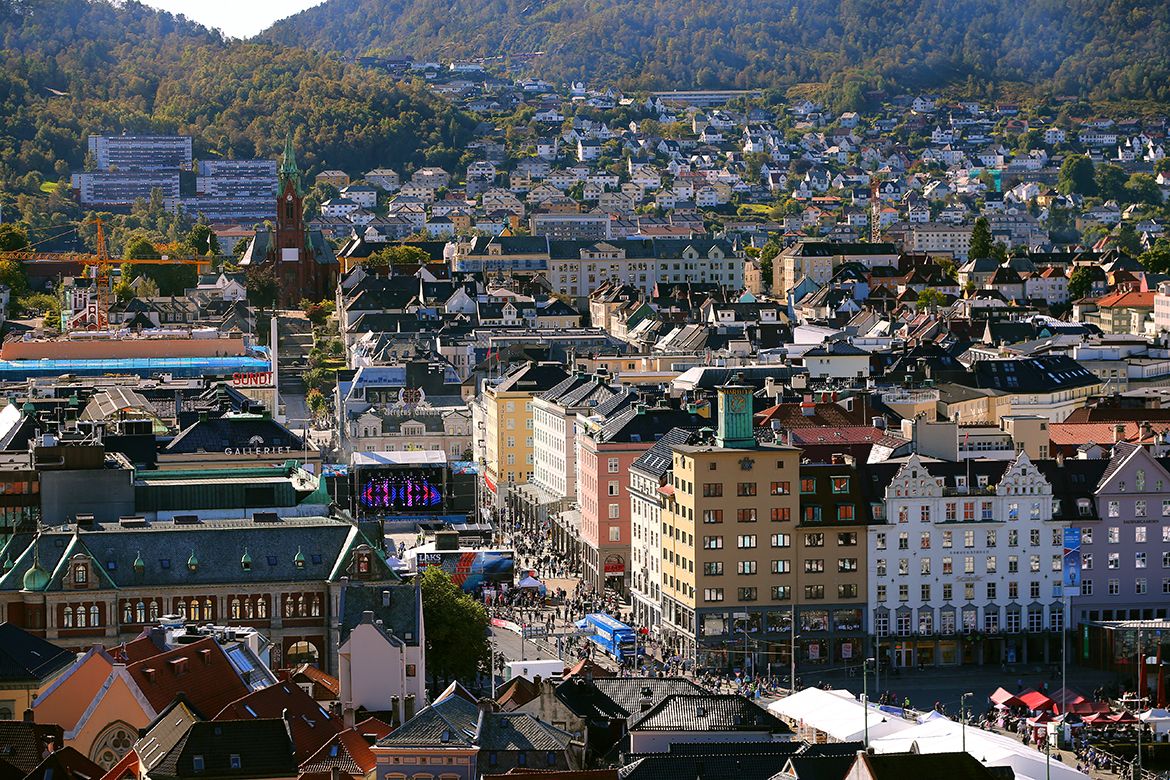 Bergen, Norway ahead of the Road World Championships