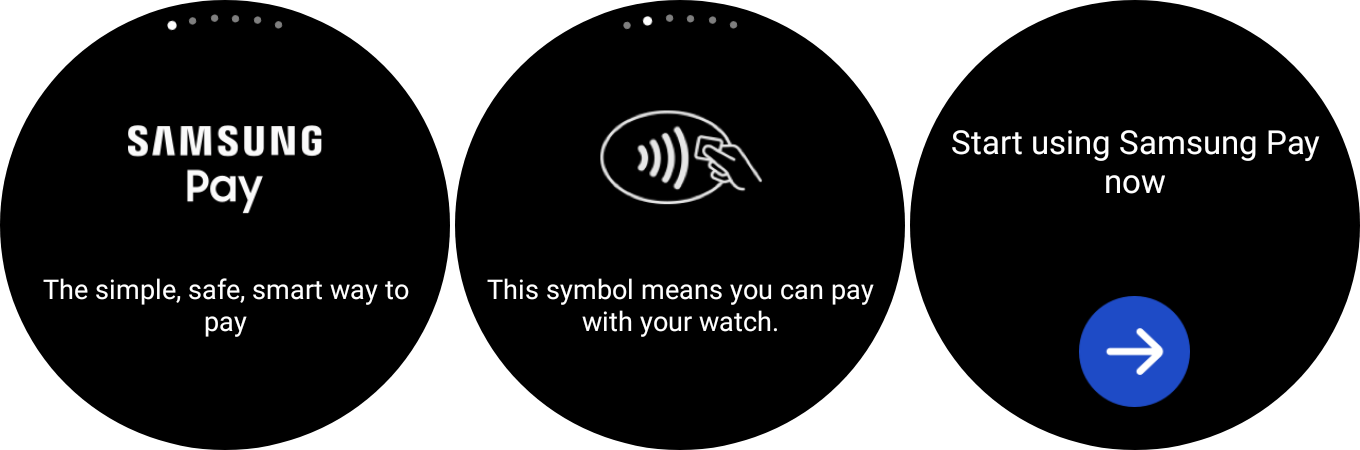 Initial walkthrough for Samsung Pay on Galaxy Watch 5