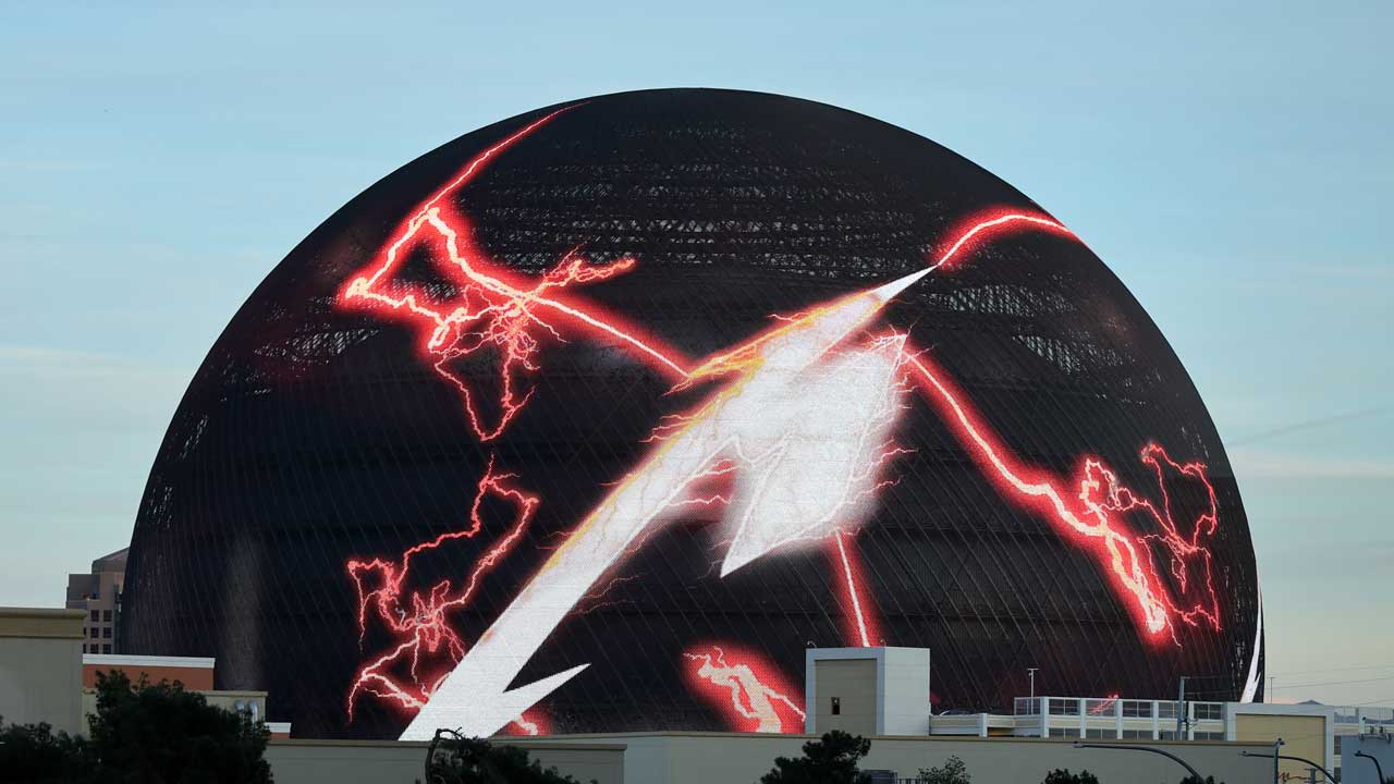 The Metallica-branded Sphere in Las Vegas