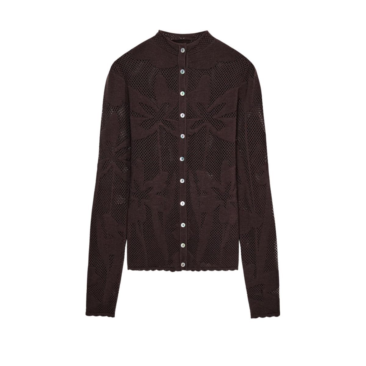 ZARA, Jacquard Cardigan