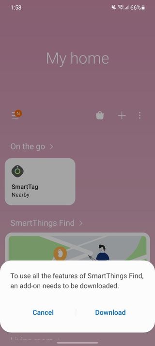 Setting up SmartThings Find