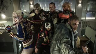 Harley Quinn, Deadshot, Captain Boomerang, Rick Flag, Katana and Killer Croc in Suicide Squad