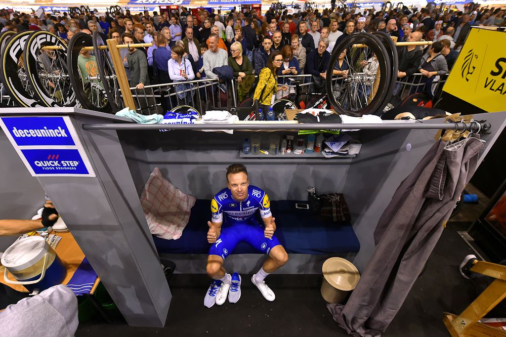 Iljo Keisse gets ready to race at the Gent Six Day