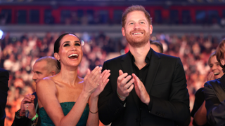 Prince Harry, Duke of Sussex, and Meghan, Duchess of Sussex attend the closing ceremony of the Invictus Games Düsseldorf 2023 at Merkur Spiel-Arena on September 16, 2023 in Duesseldorf, Germany