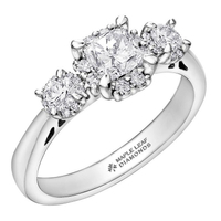 Maple Leaf Diamonds 18ct White Gold Three Stone Ring, was £8,500 now £6,495 | Beaverbrooks