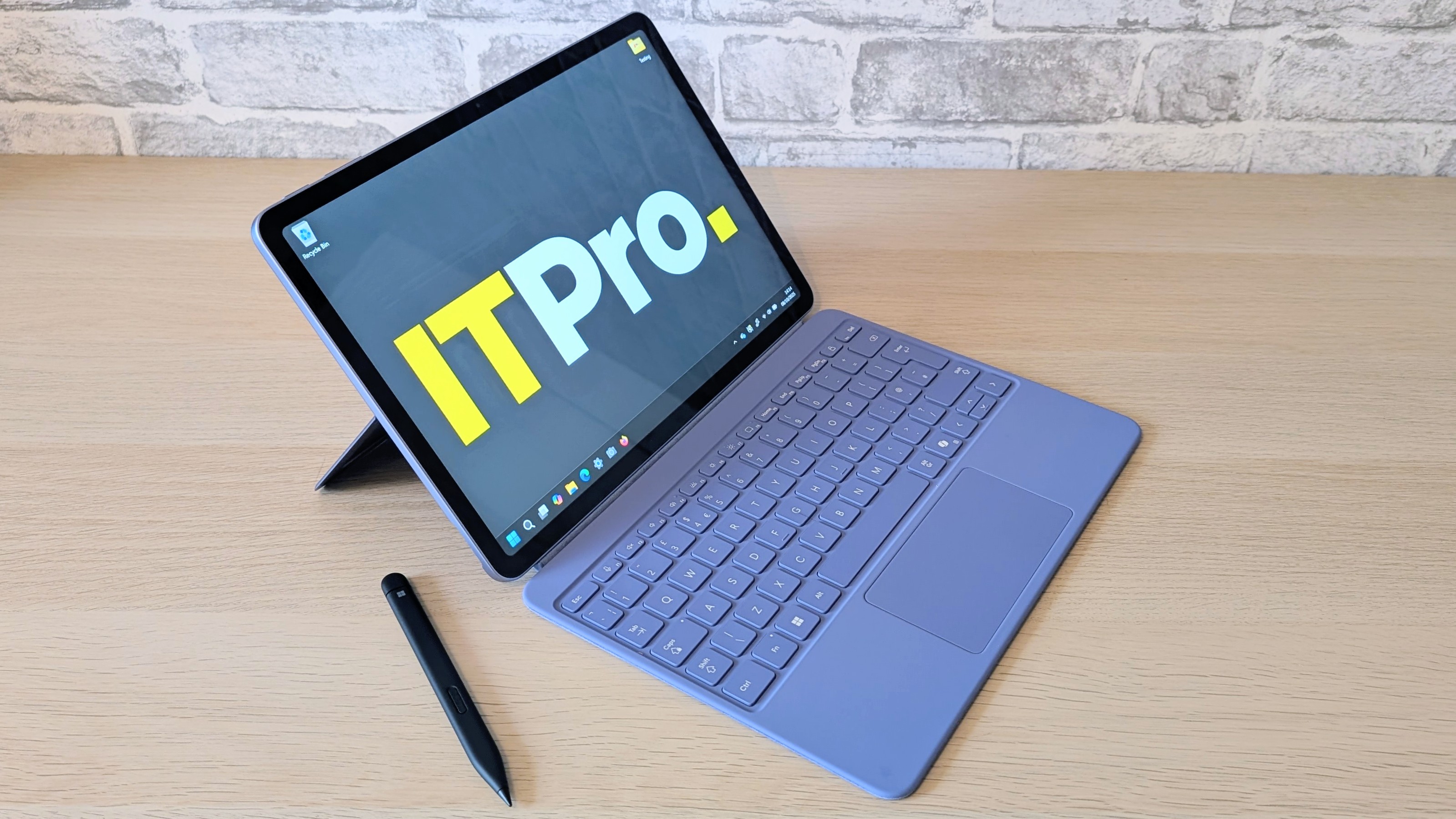 The Microsoft Surface Pro 12in on a desk