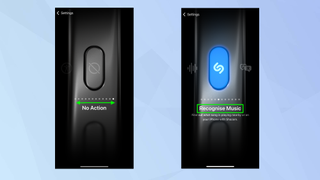 How to identify songs using the action button in iOS