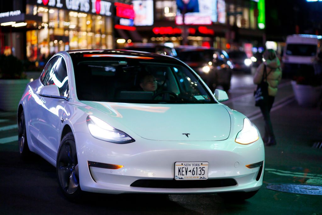 Tesla driving in NYC.