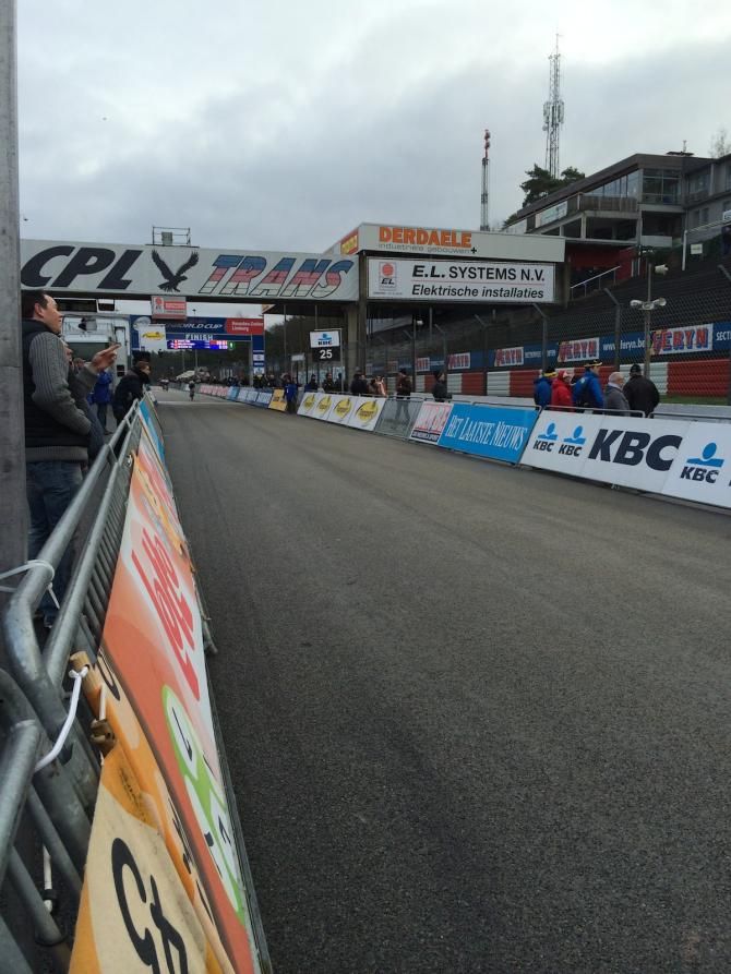 The start finish area at the former F1 track at Zolder.