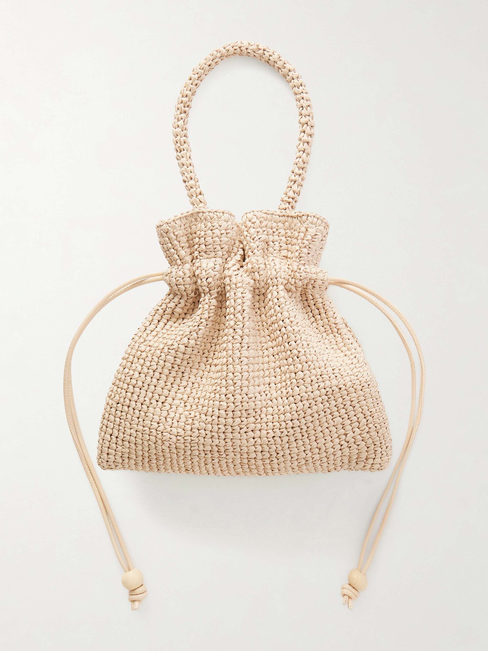 Kylie Woven Raffia Pouch