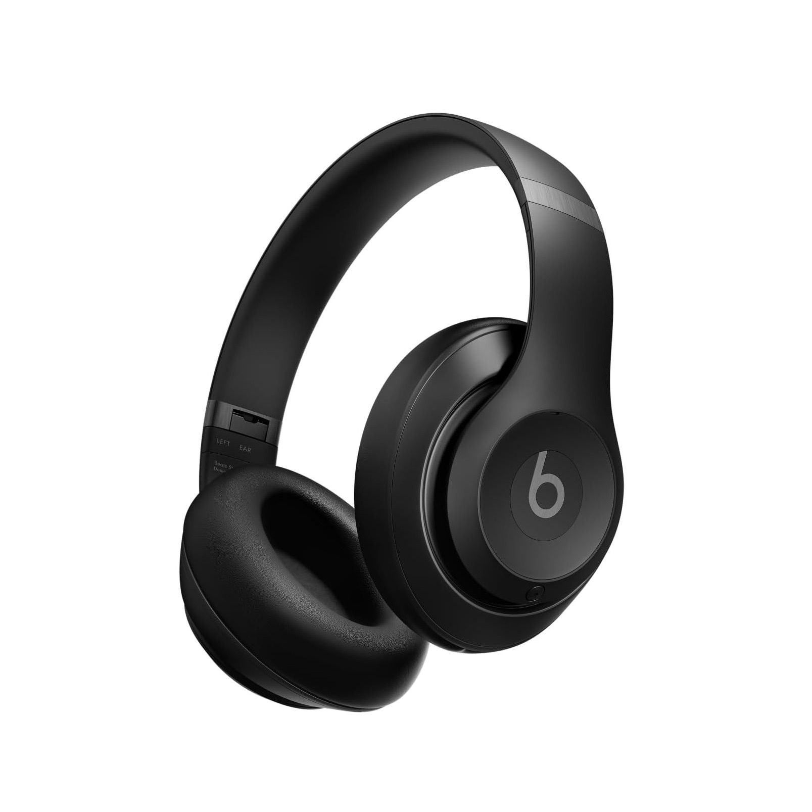 A black pair of Beats Studio Pro headphones on a white background.