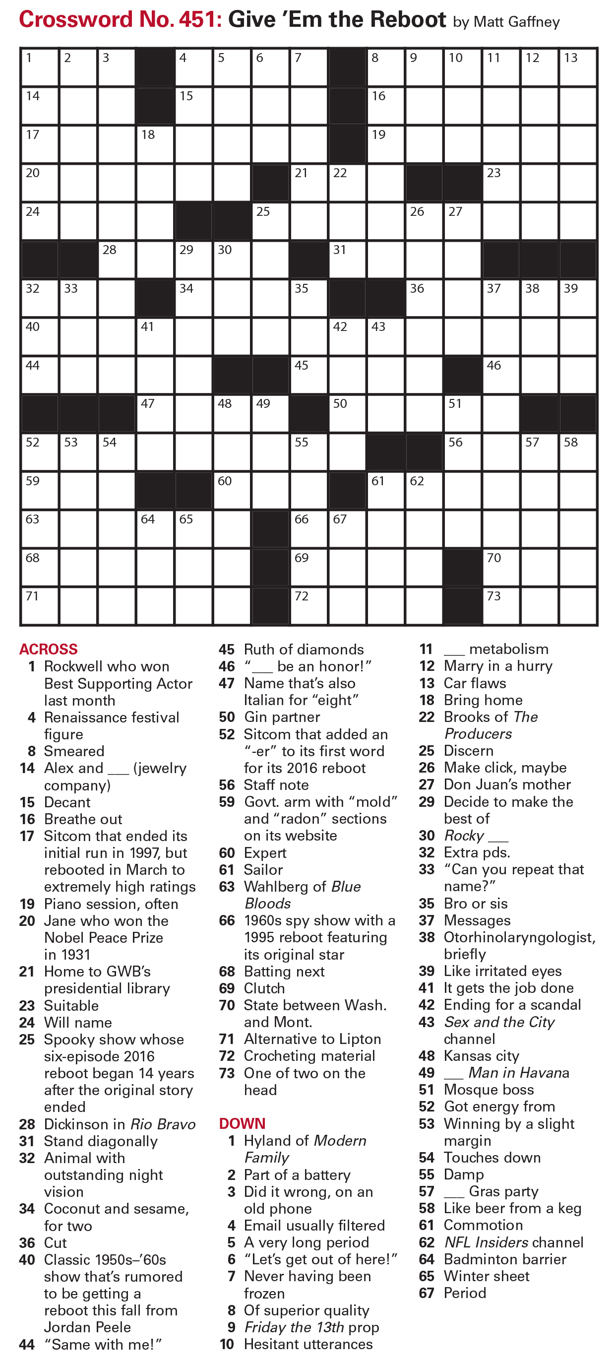 Crossword puzzle