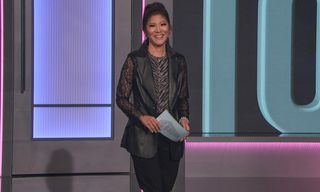 Julie Chen on the Big Brother stage CBS