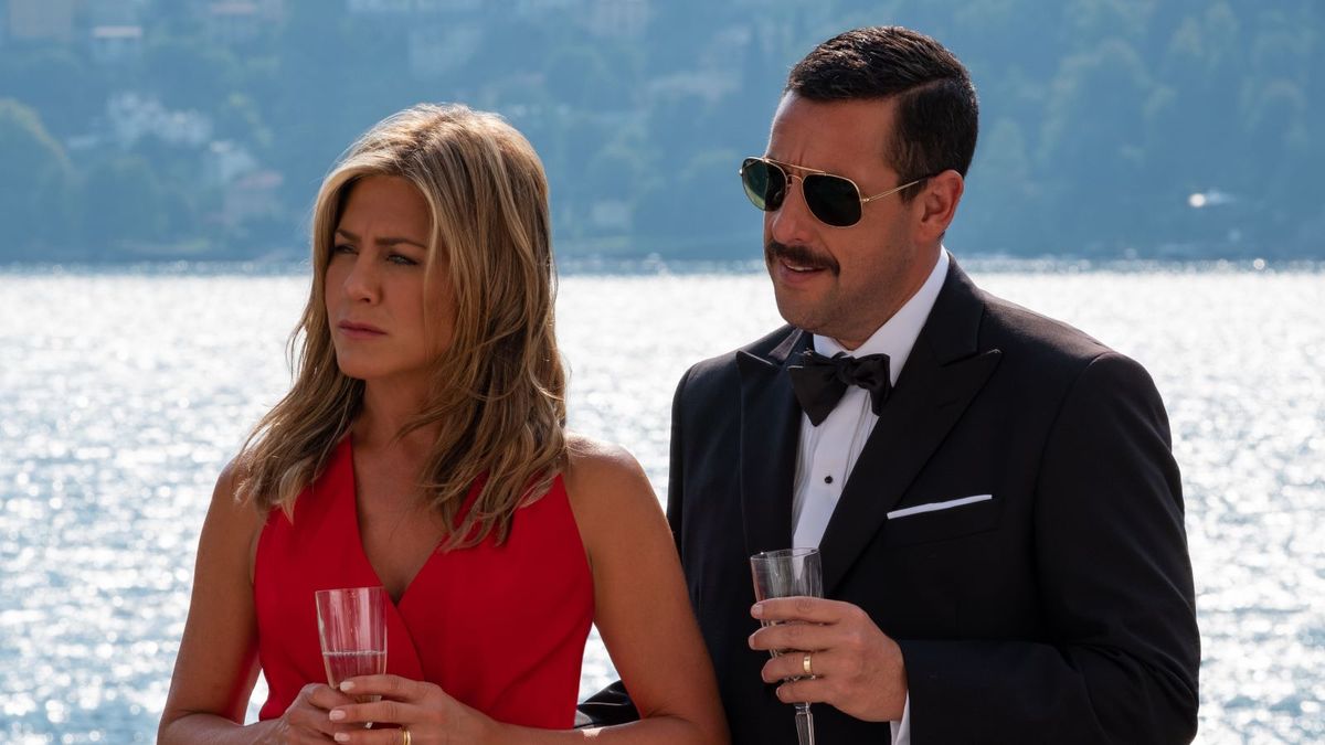 Jennifer Aniston and Adam Sandler in Murder Mystery