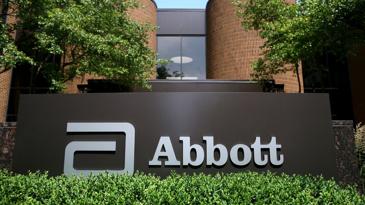 Sign in front of an Abbott Laboratories office. 