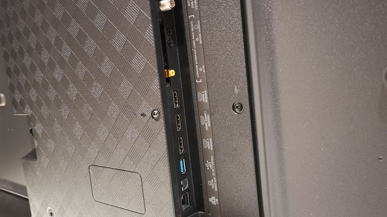 Side view of Hisense A6G ports