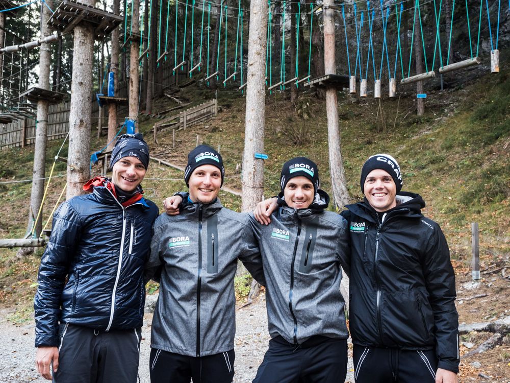 The riders seem happy to begin the new season
