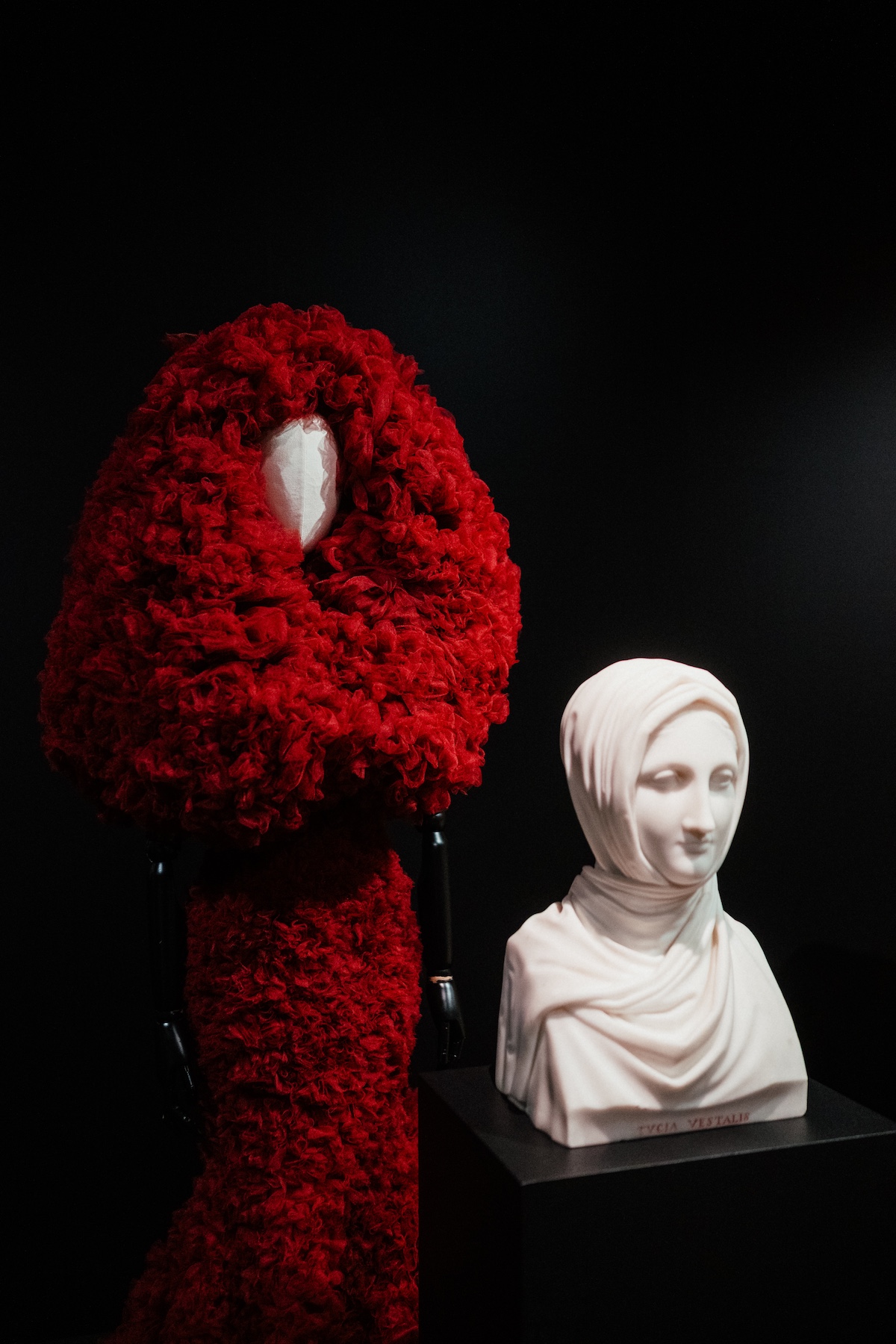 Installation view of Fashion &amp;amp; Art Exhibition at Calouste Gulbenkian Foundation in Lisbon, Portugal