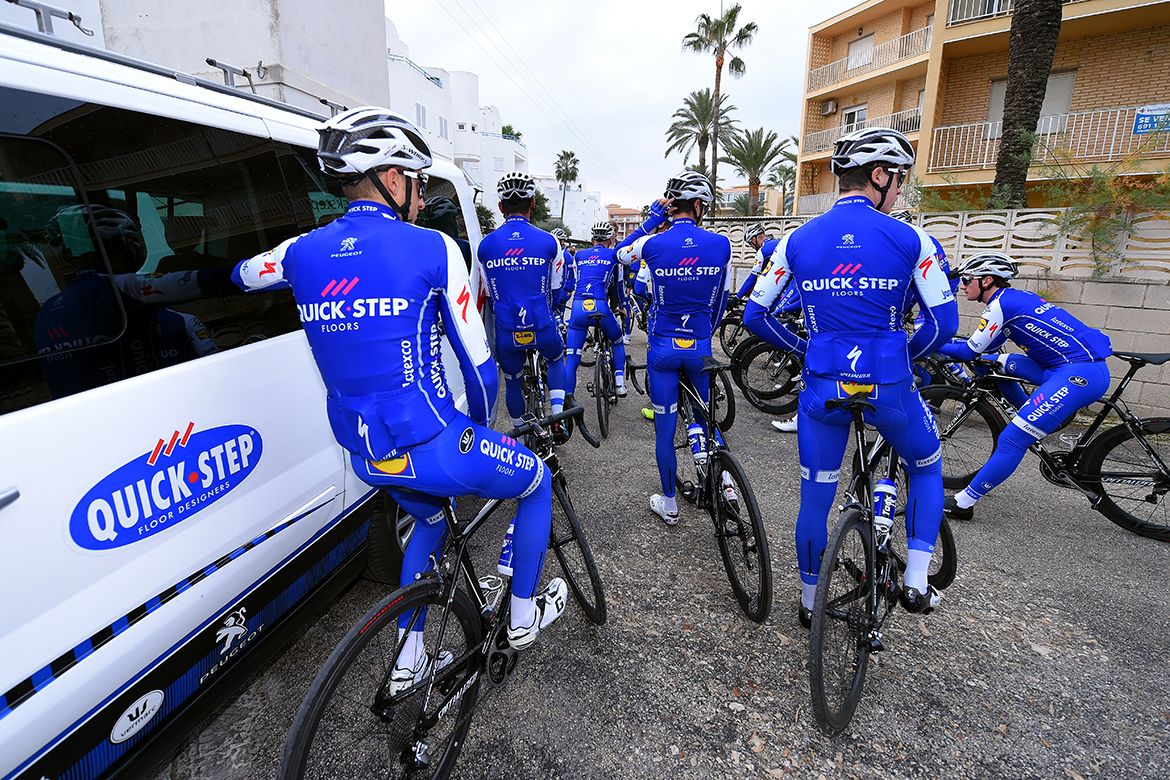 The 2017 Quick-Step Floors team trains in Calpe