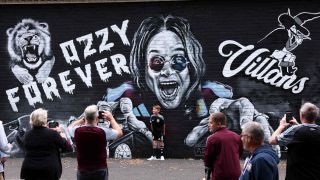 A mural of Ozzy Osbourne outside Aston Villa’s Villa Park stadium