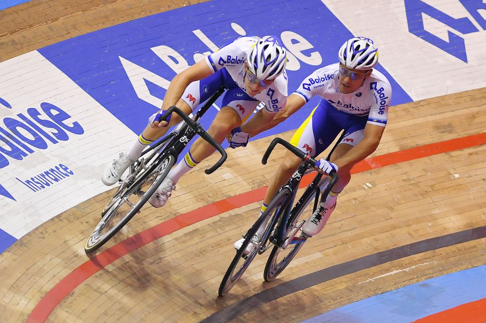 Kenny De Ketele and Robby Ghys (Team Baloise) were a close second at the Gent Six