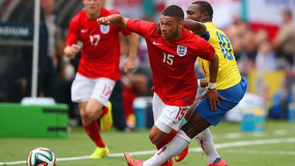 Alex Oxlade-Chamberlain during England’s friendly in Miami