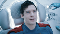 David Corenswet in a white recliner at the end of 2025's Superman 