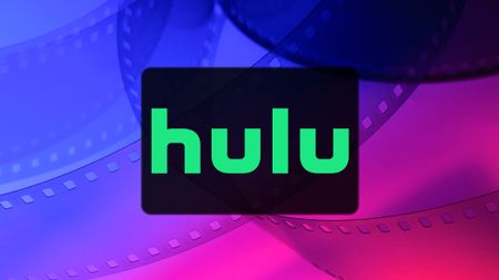 Hulu logo on film reel background